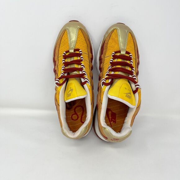 Nike Air Max 95 Zen Premium Leo Maize Gold Yellow Athletic Shoes Women Size 8.5 - Picture 7 of 10